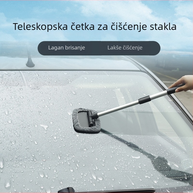 Teleskopska četka za stakla automobila, čišćenje i defogiranje, od plastike i aluminijske legure