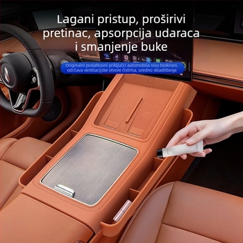 Xiangjie S9T silikonska podloga za bežično punjenje, protivklizna podloga za središnju konzolu i unutrašnjost automobila.