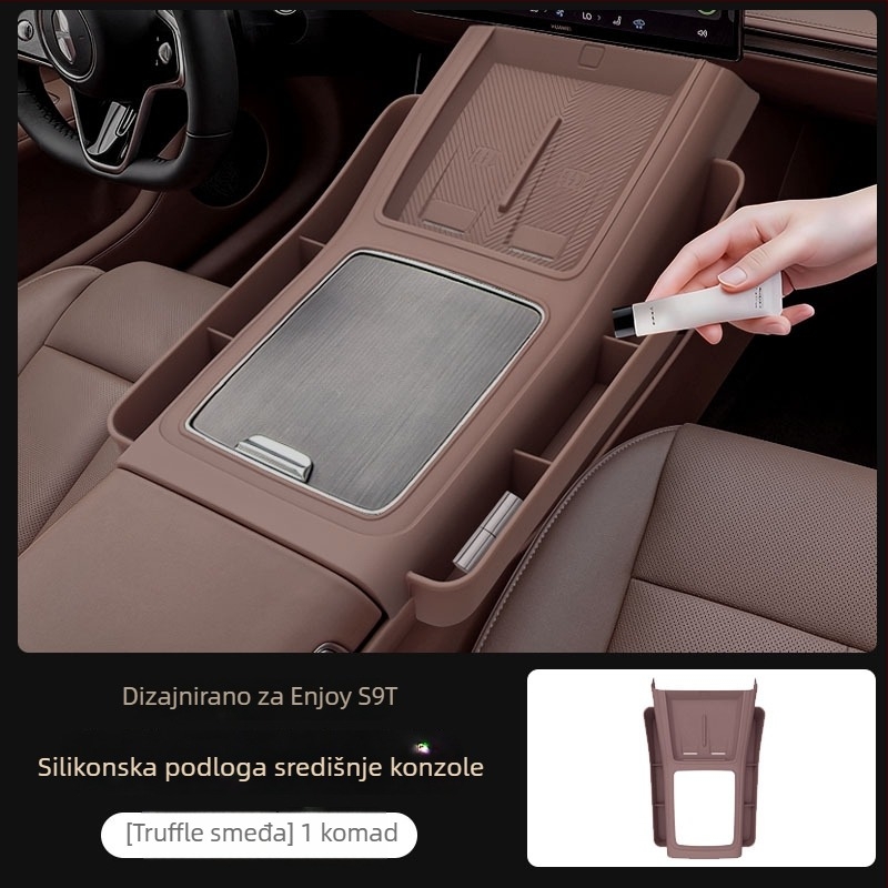 Xiangjie S9T silikonska podloga za bežično punjenje, protivklizna podloga za središnju konzolu i unutrašnjost automobila.
