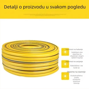 PVC cijev za vodeni pištolj visokog tlaka za pranje automobila; ekološki prihvatljivo, netoksično, UV otporno; maksimalna temperatura ulazne vode 50°C