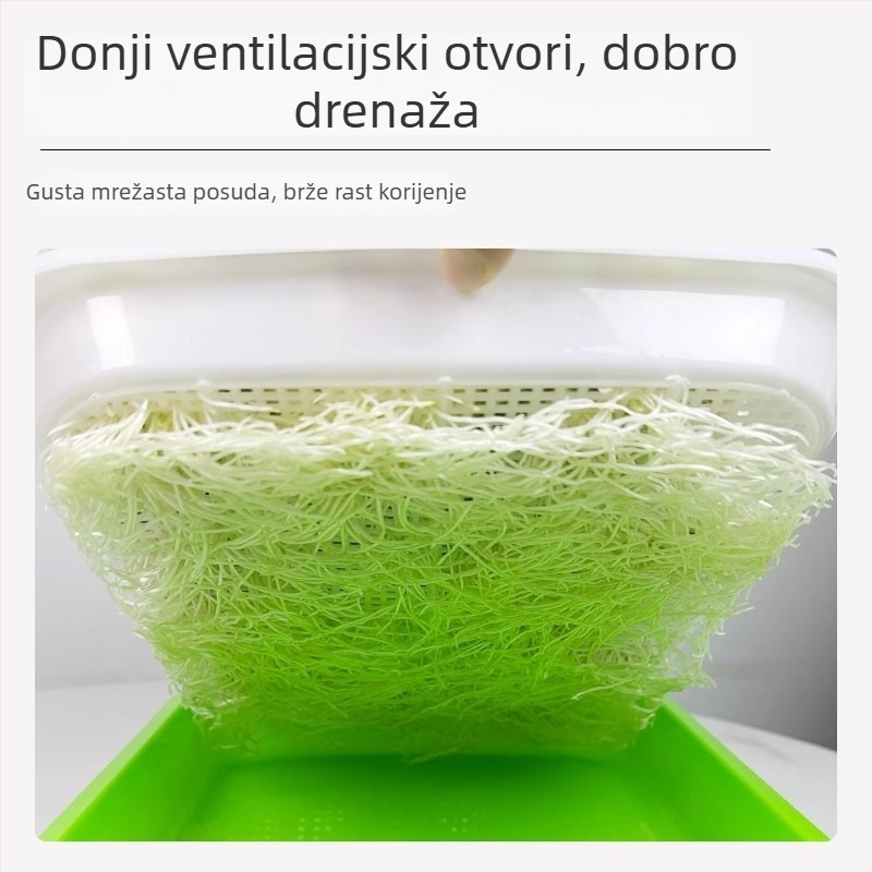 Hydroponski spremnik za sadnice, PP materijal, kombinirani i višeslojni dizajn, injekcijsko oblikovanje
