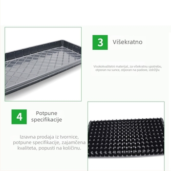 Jednokratna plastična posuda za sadnice za povrće, voće i sukulente, PET, 21 rupa