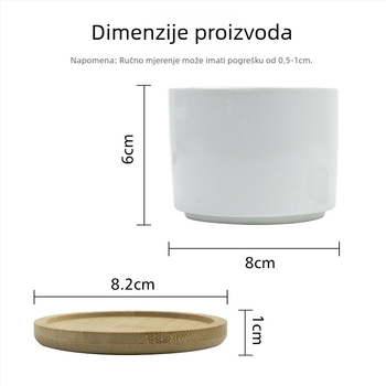 Wheater keramička posuda za cvijeće s otiskom toplinskog prijenosa i bojanim završnim slojem