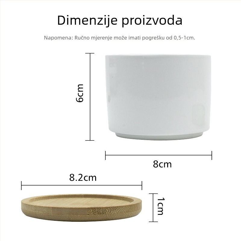 Wheater keramička posuda za cvijeće s otiskom toplinskog prijenosa i bojanim završnim slojem