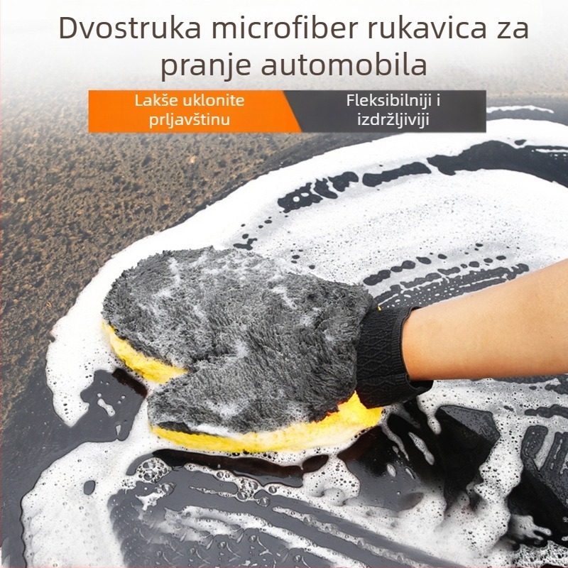 Rukavice za čišćenje automobila, koralni pliš, marka Plush Bear Paw, bez prilagođavanja