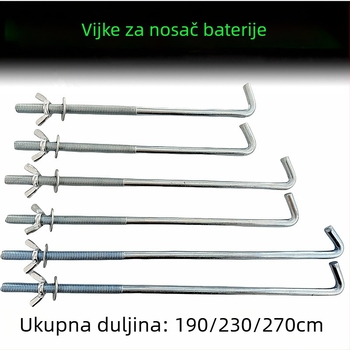 Držač baterije za auto i vijčani kuk – univerzalno, jednodijelna konstrukcija