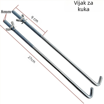 Držač baterije za auto i vijčani kuk – univerzalno, jednodijelna konstrukcija