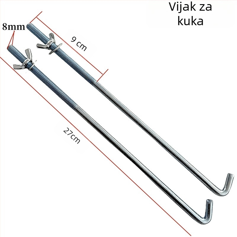Držač baterije za auto i vijčani kuk – univerzalno, jednodijelna konstrukcija