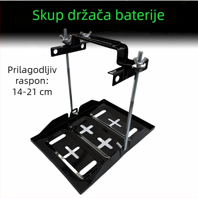 Držač baterije za auto i vijčani kuk – univerzalno, jednodijelna konstrukcija