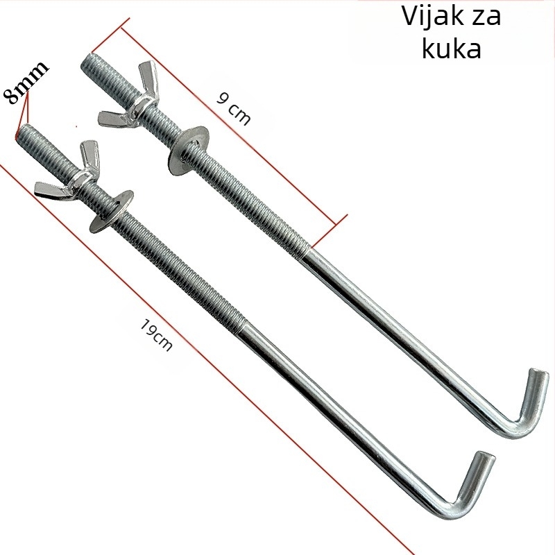 Držač baterije za auto i vijčani kuk – univerzalno, jednodijelna konstrukcija