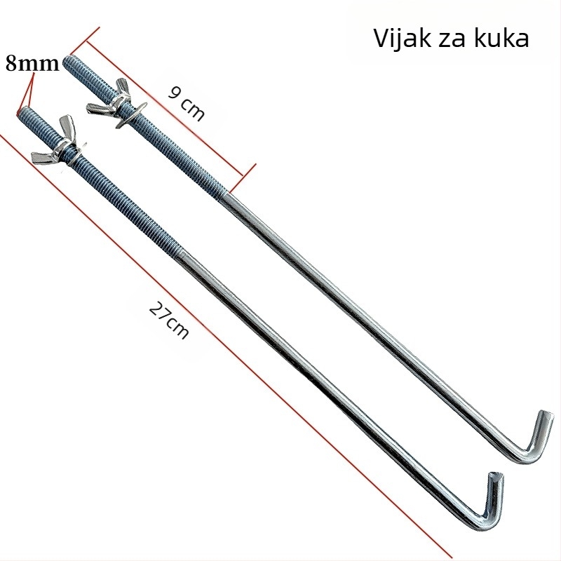 Držač baterije za auto i vijčani kuk – univerzalno, jednodijelna konstrukcija