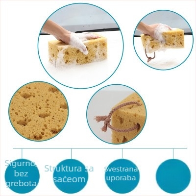 Spužva za pranje automobila s poroznom koralnom strukturom i poliesterom; visoka pjena, bez ogrebotina, dubinsko čišćenje