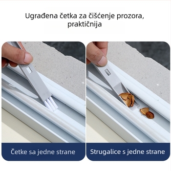 Ploški mop za čišćenje stakla s produženom teleskopskom šipkom, jednostrano brisanje, za prozore i stakla automobila