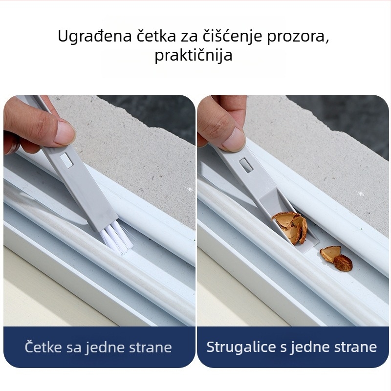 Ploški mop za čišćenje stakla s produženom teleskopskom šipkom, jednostrano brisanje, za prozore i stakla automobila