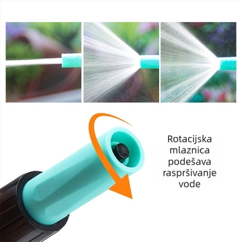 Lexia visokotlačna vodena pištolj s teleskopskom cijevi za pranje automobila i zalijevanje biljaka — vrh pištolja: plastičan, drška: plastična, raspon raspršivanja 6-8, primjene: pranje automobila, zalijevanje biljaka, čišćenje