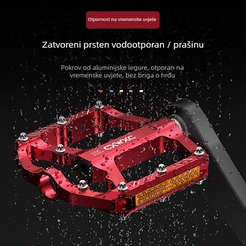 Ravni pedali za bicikl s reflektorom (Brend ROCES, Model CX-330, Materijal: aluminijska legura)