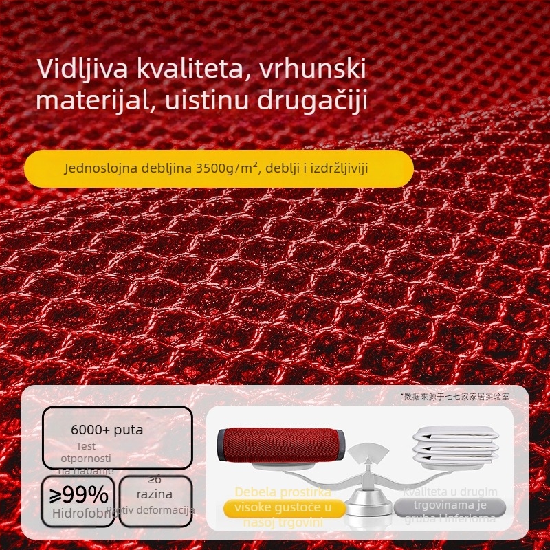 Crveni prostir za ulazna vrata, protuklizni tepih za unutarnje i vanjske prostore, vodootporan i otporan na prljavštinu, prilagodljiv