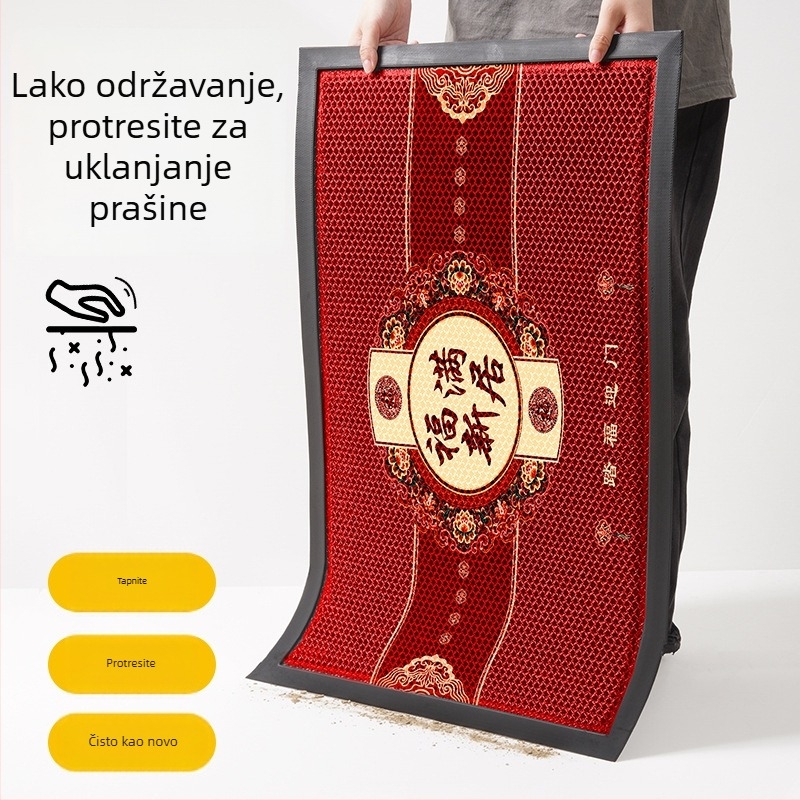 Crveni prostir za ulazna vrata, protuklizni tepih za unutarnje i vanjske prostore, vodootporan i otporan na prljavštinu, prilagodljiv