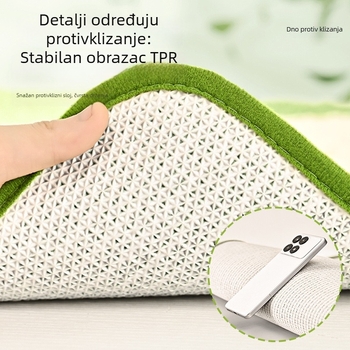 Podložka za ulaz i kupaonicu od poliester s flokiranjem i tkano, kvadratni oblik, ručno pranje