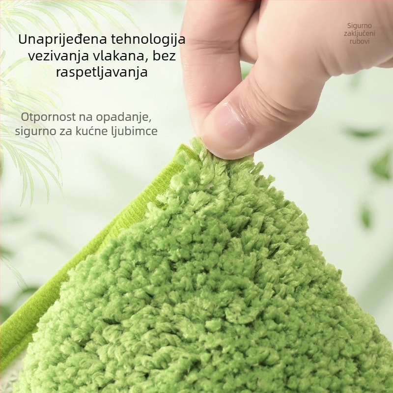 Podložka za ulaz i kupaonicu od poliester s flokiranjem i tkano, kvadratni oblik, ručno pranje
