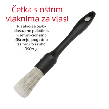 Četka za čišćenje unutrašnjosti automobila – za otvore klima uređaja i pukotine sjedala, detaljno čišćenje, mekane dlačice četke (Materijal: kemijska vlakna)