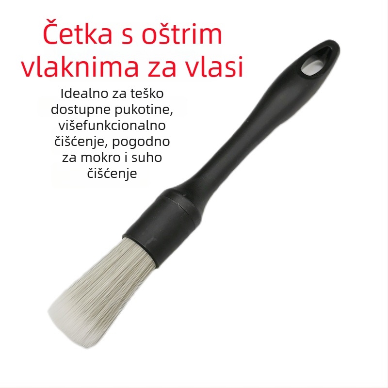 Četka za čišćenje unutrašnjosti automobila – za otvore klima uređaja i pukotine sjedala, detaljno čišćenje, mekane dlačice četke (Materijal: kemijska vlakna)