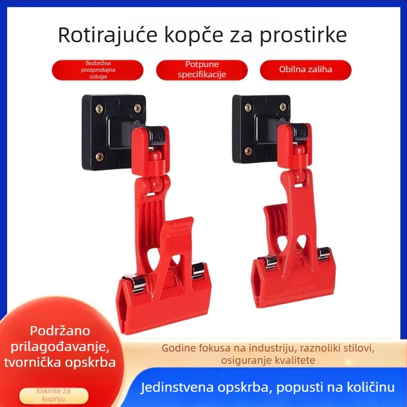 Okretni klip za čišćenje automobilske prostirke, zidni fiksni klip za ispiranje, višenamjenski komplet alata s kukama