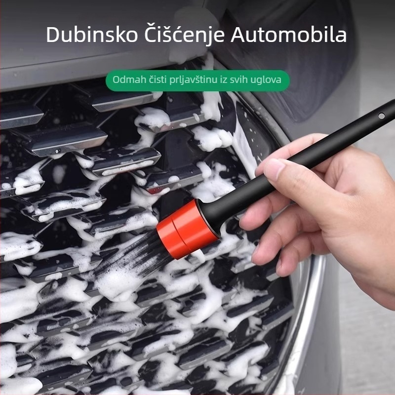 Dvostruko korištena četka od mekih vlakana za unutarnje dijelove automobila i dom – čišćenje uskih prostora i otvora za zrak, uklanja prašinu i mrlje