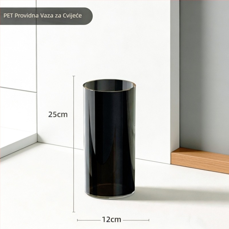 PET posuda za cvijeće – prozračna, prozirna, izdržljiva; za stol i pod; jednostavan modern stil; pogodno za ured i kućnu njegu biljaka