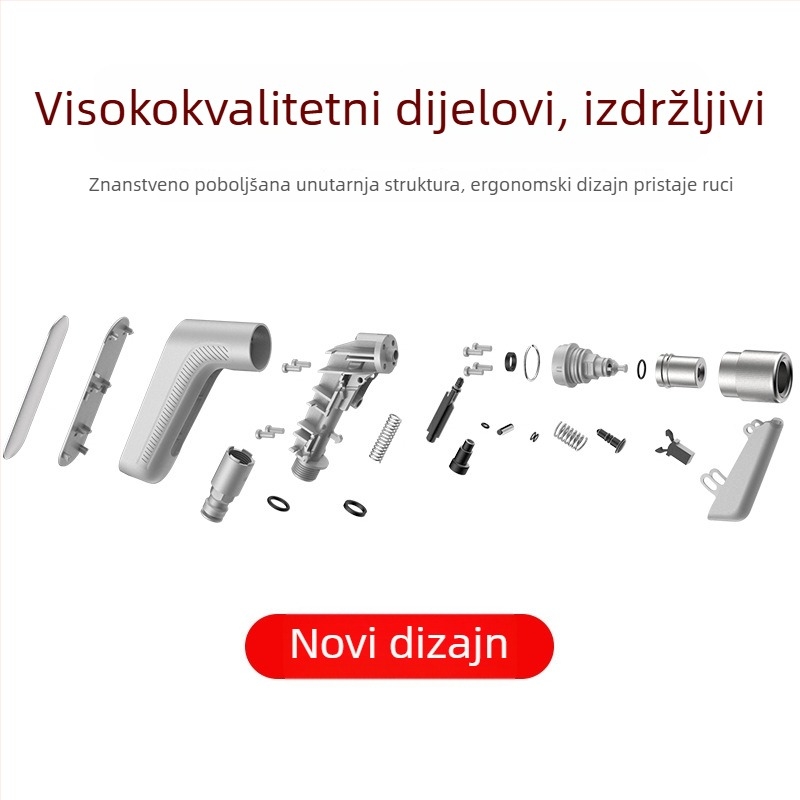 Ručni pištolj za pranje automobila s rotirajućom glavom, višestruki način raspršivanja, visokotlačno čišćenje