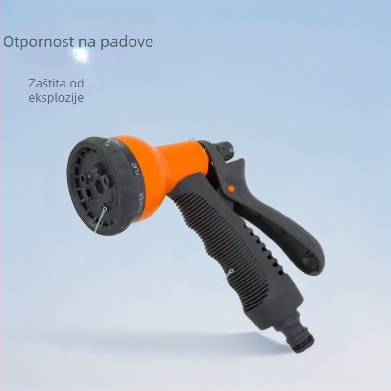 Kućna mlaznica za pranje automobila, 8 funkcija, otpornost na padove, visok tlak, ABS glava, ručka s gumom