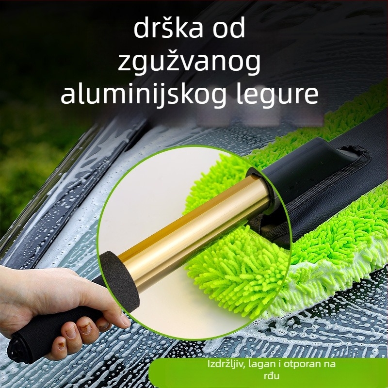 Četka za pranje automobila — mekane dlačice, vlažno i suho korištenje (Materijal: nehrđajući čelik)