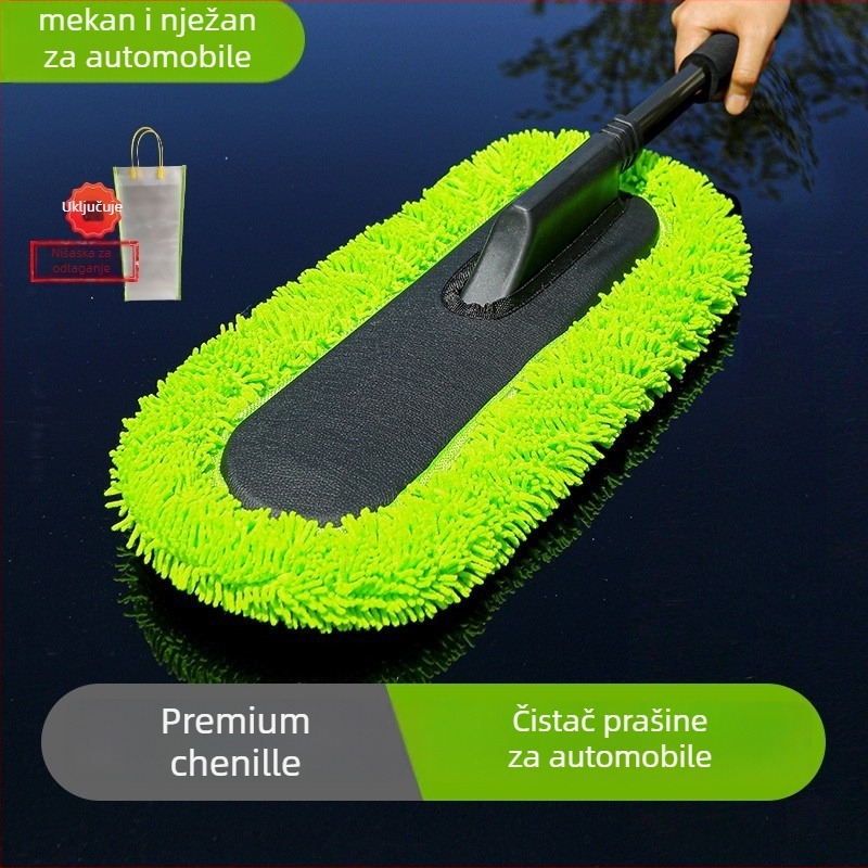 Četka za pranje automobila — mekane dlačice, vlažno i suho korištenje (Materijal: nehrđajući čelik)
