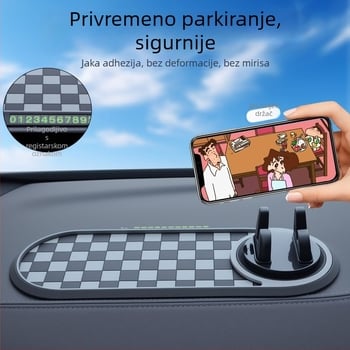 Automobilska protuklizna podloga s držačem za telefon na instrumentnoj ploči — višenamjenska ladica za pohranu | Materijal: smola | Marka: Ma lijiang | Lokacija: instrumentna ploča