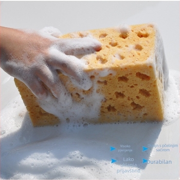 Spužva za pranje automobila s honeycomb strukturom, porozni poliesterski materijal, spužva za čišćenje automobila