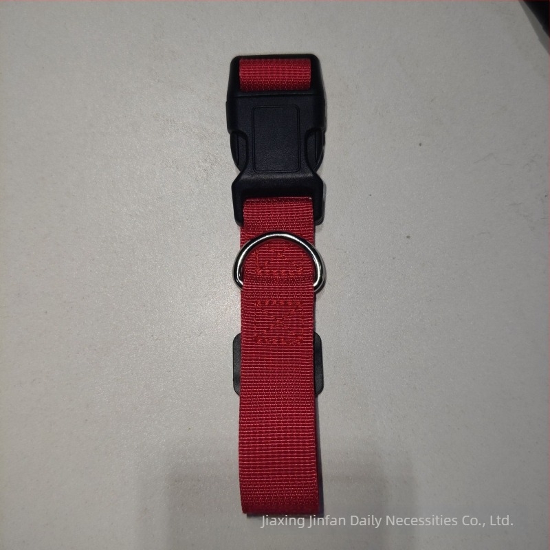 Set ogrlice i povodca za pse - najlon, monohromatski uzorak, ležerni stil, Jinfan