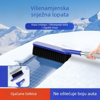 Huatu auto snježna četka – nehrđajući čelik, odmrzivač prozora, škrabica leda