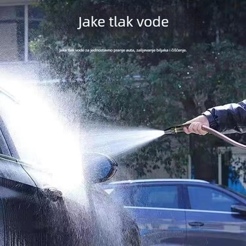 Visokotlačni pištolj za pranje automobila s glavom i drškom od inženjerskih plastika, domet raspršivanja 20, masa 200 g, pogodan za pranje automobila i zalijevanje cvijeća