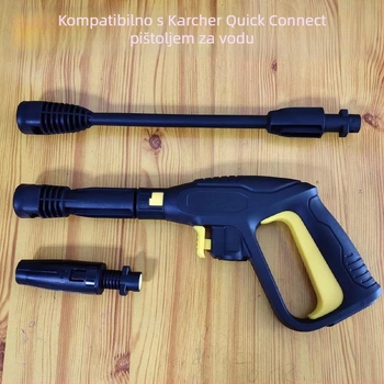 Mlaznica za Karcher K-Series visokotlačni stroj, prilagodljiva mlaznica s oblikom ventilatora; Glava mlaznice: plastična zlitina; Drška: plastika; Težina: oko 420 g