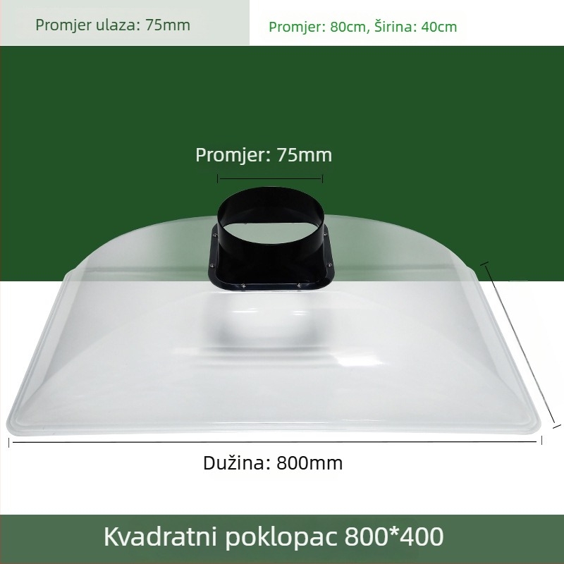 Isušni kapak za moksibuziju i zavarivanje | protok zraka 50 m3/h, buka <36 dB, napajanje AC | Marka Nine-leaf wind | Model Moxibustion solder exhaust hood