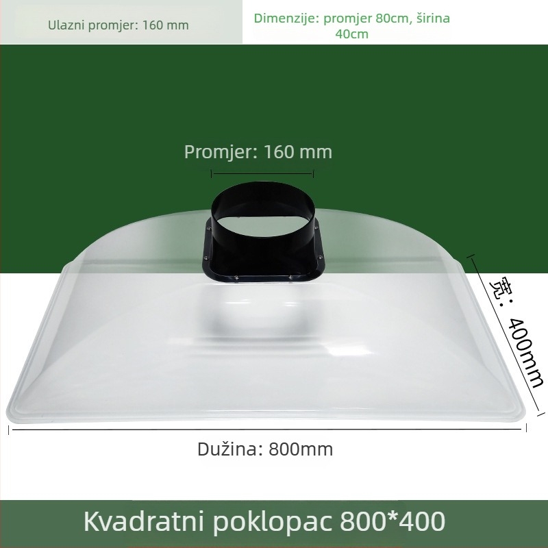 Isušni kapak za moksibuziju i zavarivanje | protok zraka 50 m3/h, buka <36 dB, napajanje AC | Marka Nine-leaf wind | Model Moxibustion solder exhaust hood