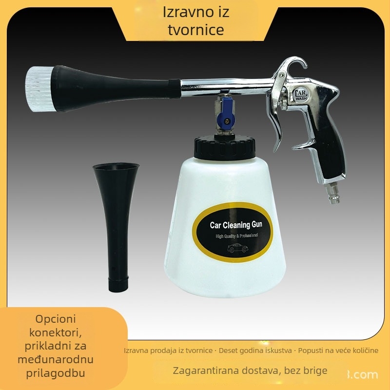 Pneumatski čistilni pištolj – Dragon Roll Air Cleaning Gun, Model qs-001, Marka Qi Sheng, Materijali: aluminijska zlitina, PU crijevo, bakarni dijelovi, plastika