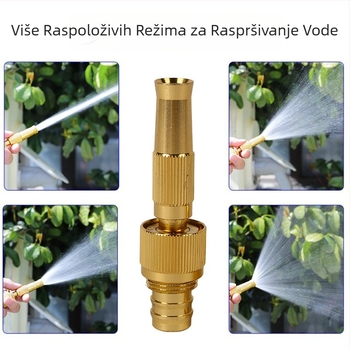 Aluminijski integrirani pištolj za prskanje za vrt; glava pištolja i ručka od legure; raspršivanje 10-15; tlak vode 10