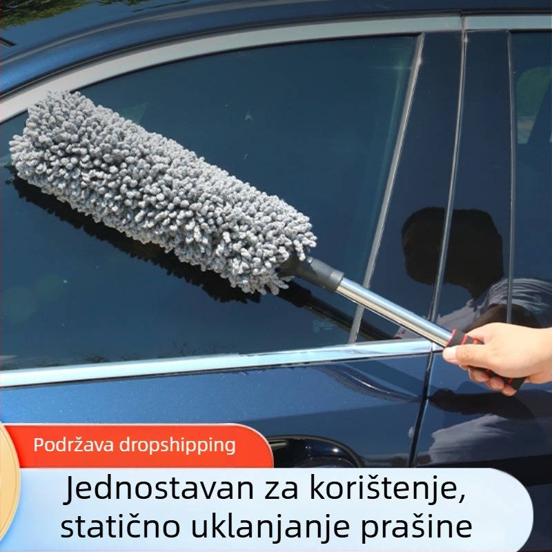 Automobilska četka za prašinu s izvučenom kružnom glavom, nehrđajući čelik + vlakna, Chiyuheng, unutarnje čišćenje