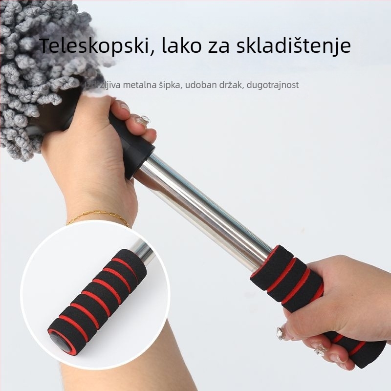 Automobilska četka za prašinu s izvučenom kružnom glavom, nehrđajući čelik + vlakna, Chiyuheng, unutarnje čišćenje