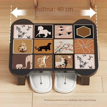 Podloga za stopala za uredsku radnu postaju, moderne minimalistički dizajn, konstrukcija od guste ploče i drvenim jezgramom (Model 2236199459588147840)