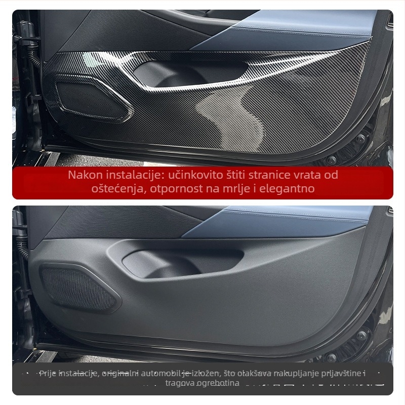 Unutarnje zaštitne naljepnice za panel vrata za BMW 5 Series (2024–2025), karbonski uzorak