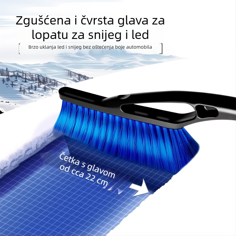 Auto snježna četka i lopata za snijeg - ABS + aluminijska legura, snježna lopata, snježna četka, alat za čišćenje