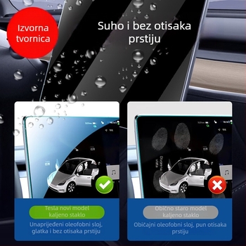 Tesla Cybertruck navigacijski zaslon zaštitno staklo od kaljenog stakla, otporno na ogrebotine, otporno na otiske prstiju