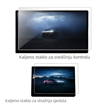 Tesla Cybertruck navigacijski zaslon zaštitno staklo od kaljenog stakla, otporno na ogrebotine, otporno na otiske prstiju